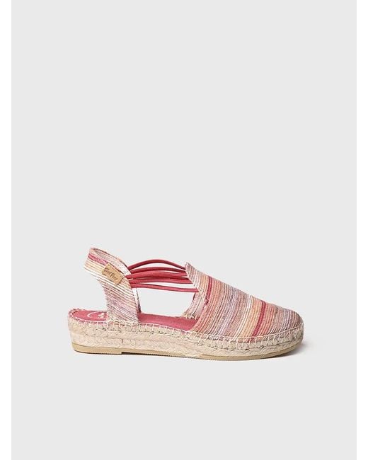 Toni Pons Pink Espadrilles With Elastic Straps
