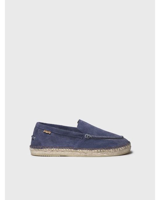 Toni Pons Blue Suede Moccasin-Style Espadrille for men