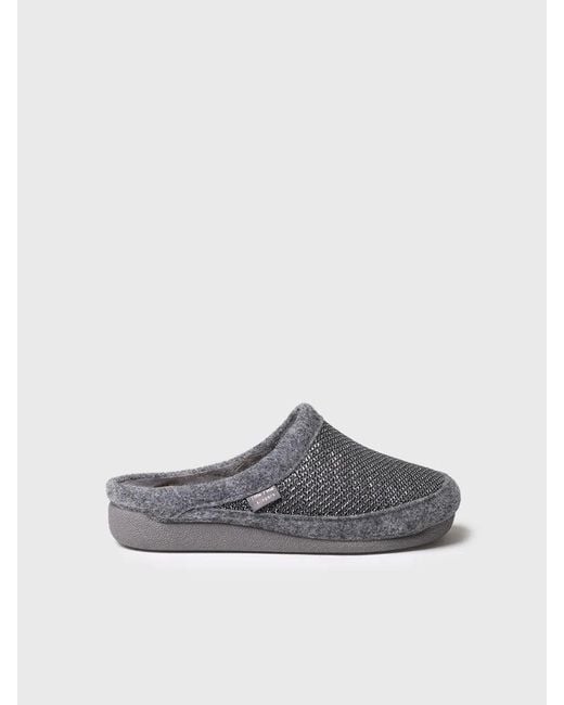 Toni Pons Gray Clog-Style Slipper
