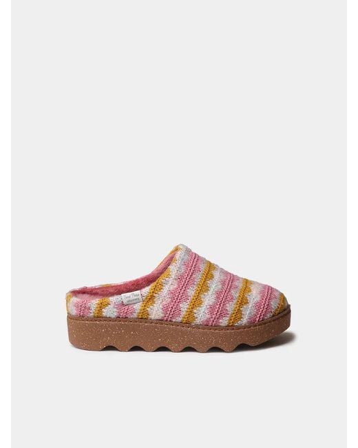 Toni Pons Pink Multicoloured Clog With Platform