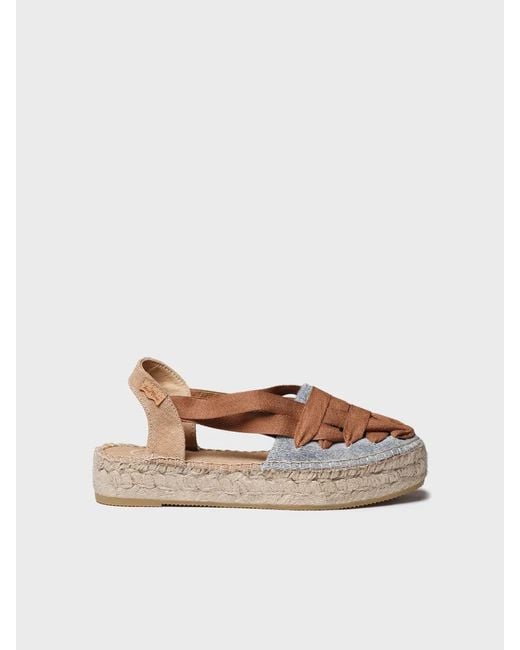 Toni Pons Multicolor Flat Espadrille With Crossed Ribbons