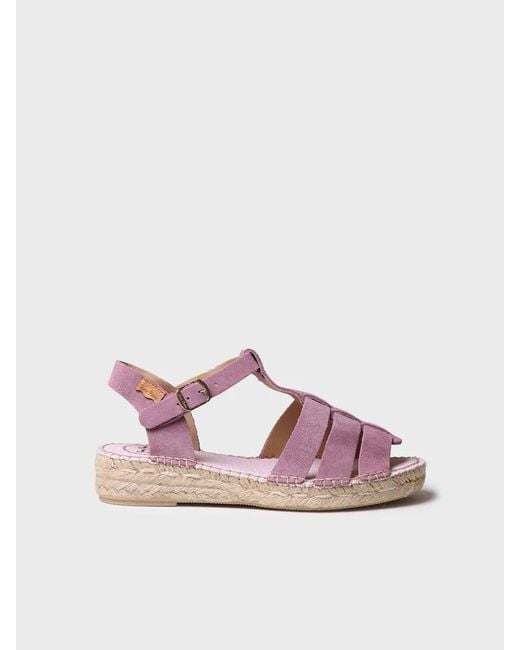 Toni Pons Pink Suede Fisherman Sandal