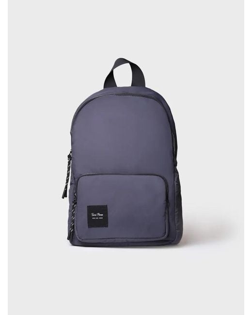 Toni Pons Blue Padded Backpack With Exterior Pocket