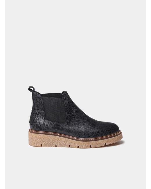 Toni Pons Blue Leather Ankle Boot With Side Elastics
