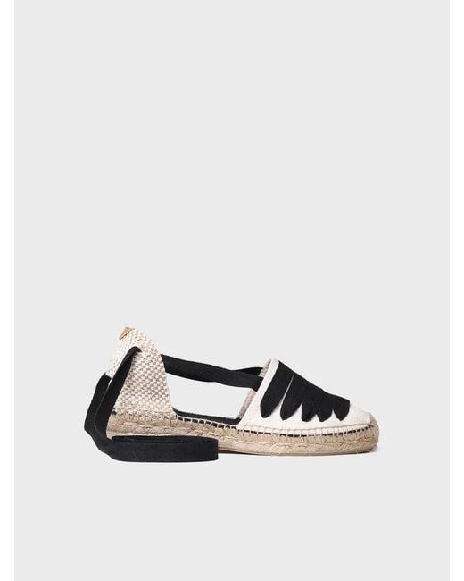 Toni Pons White Vegan Espadrille With Five Ribbons