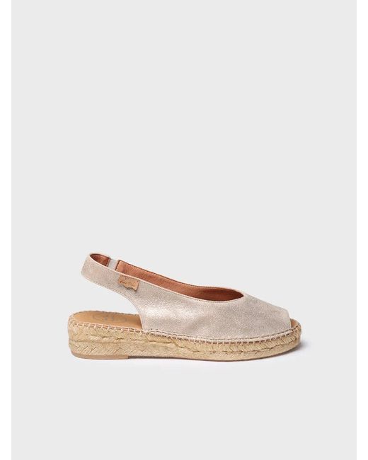 Toni Pons Natural Peep Toe Espadrille