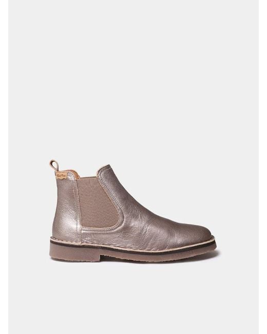 Toni Pons Multicolor Metallic Leather Ankle Boot With Side Elastics