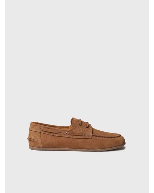 Toni Pons White Suede Boat Shoes With Leather Laces