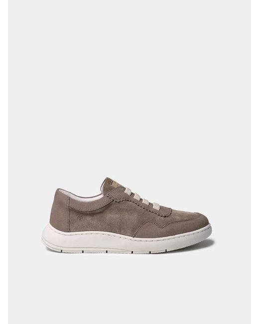 Toni Pons Gray Two-Tone Split Leather Trainer
