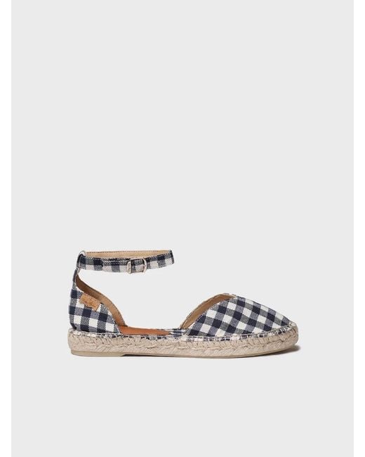 Toni Pons Multicolor Flat Espadrille With Vichy Check Pattern
