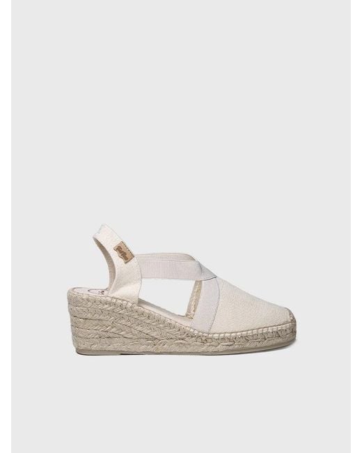 Toni Pons Natural Medium Wedge Vegan Espadrilles