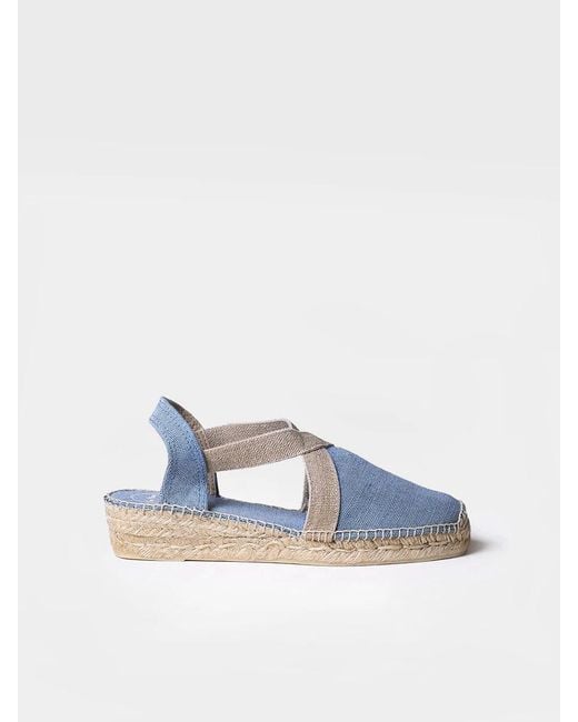Toni Pons Blue Vegan Flat Espadrille