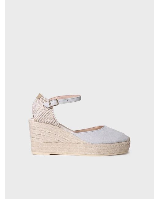 Toni Pons Natural Split Leather Espadrilles With Wedge For Brides