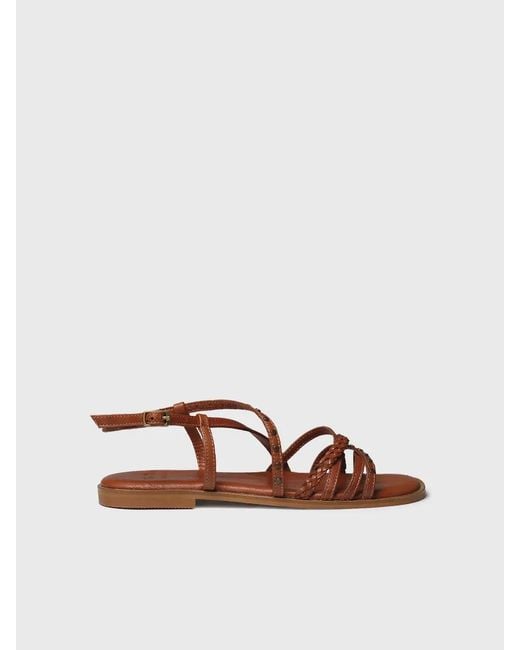 Toni Pons Brown Flat Sandals For