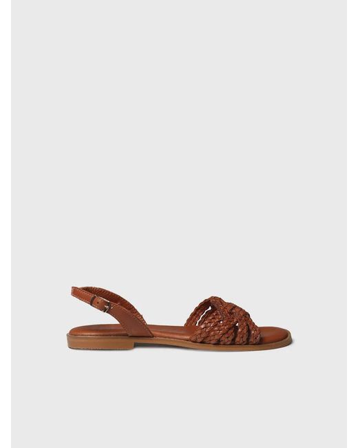 Toni Pons Brown Flat Sandals For