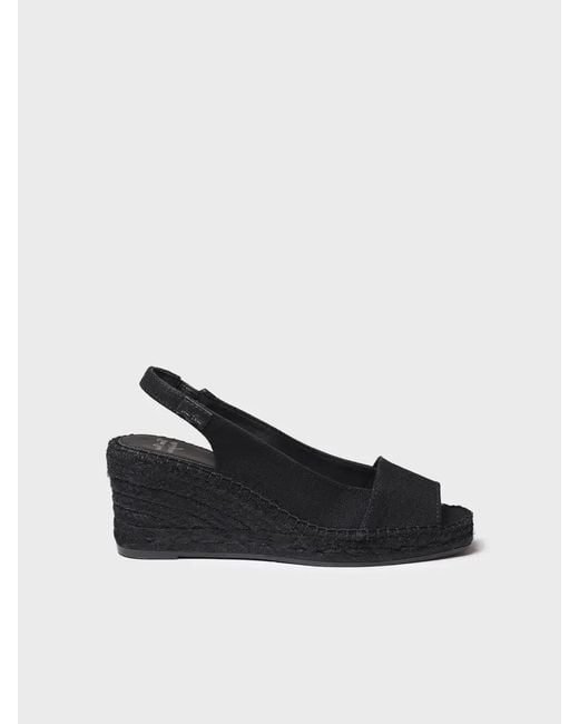 Toni Pons Black Wedge Espadrille