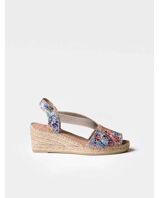 Toni Pons White Slingback Medium Wedge Espadrille