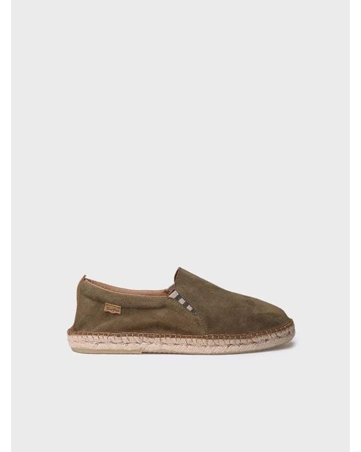 Toni Pons Green Split Leather Espadrilles For for men