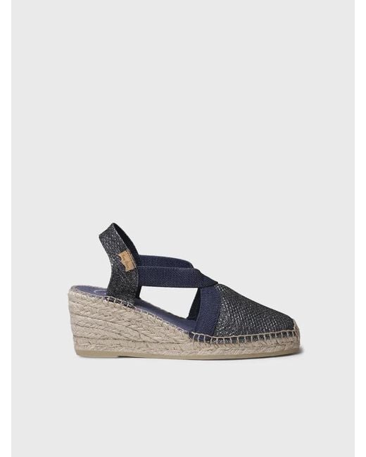 Toni Pons Blue Vegan Shiny Espadrille