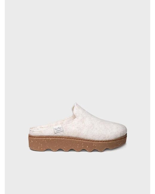 Toni Pons White Clog-Style Slipper
