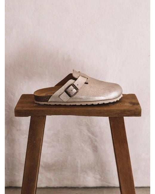 Toni Pons Brown Suede Clog With Buckle