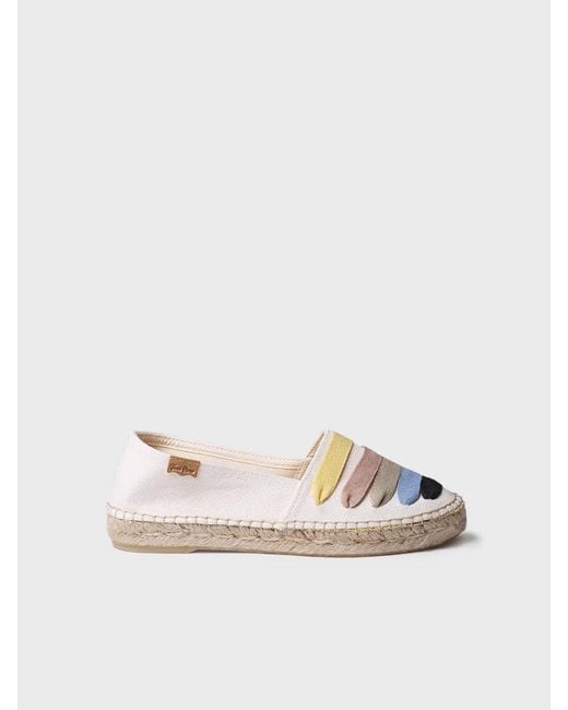 Toni Pons Natural Flat Espadrilles With Straps