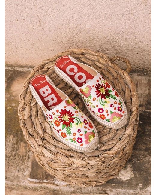 Toni Pons Multicolor Mule Espadrille With Floral Embroidery