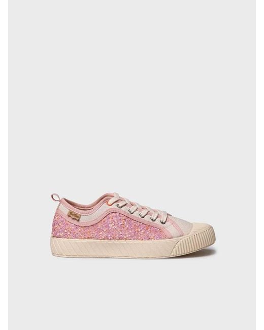 Toni Pons Pink Sequin Trainers