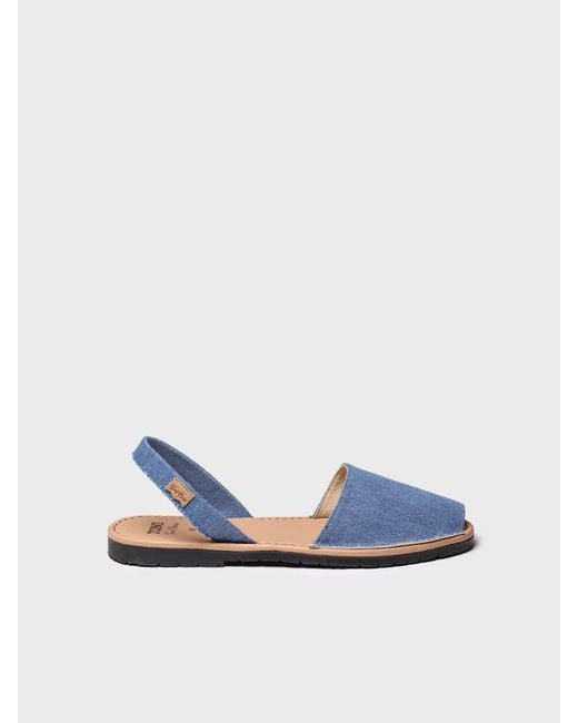 Toni Pons Blue Denim Espadrille With Leather Sole for men