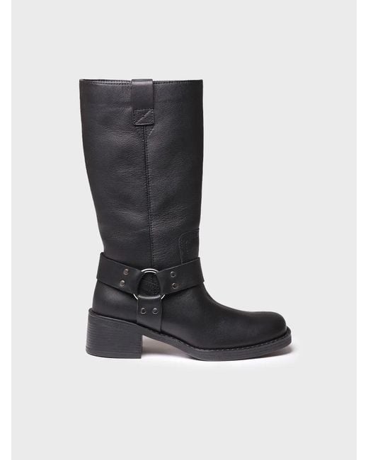 Toni Pons Black Leather Biker Boot