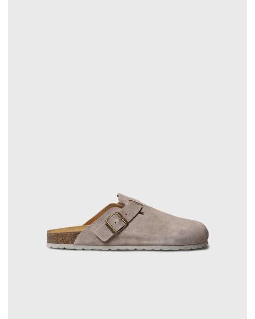 Toni Pons Gray Zueco De Hombre En Serraje Con Hebilla for men