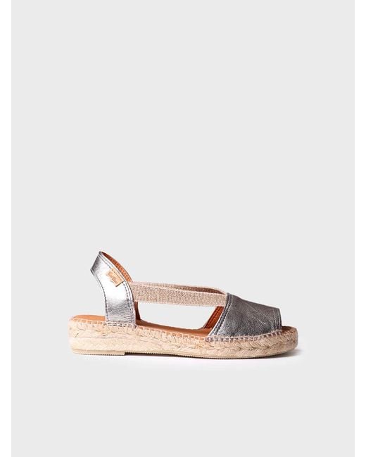 Toni Pons Multicolor Flat Leather Sandal With Elastics