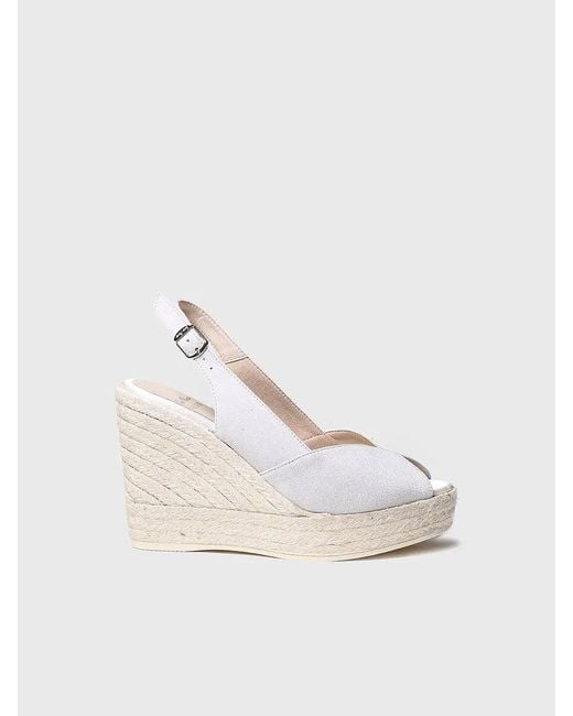 Toni Pons Natural Suede Wedge Espadrilles For Brides