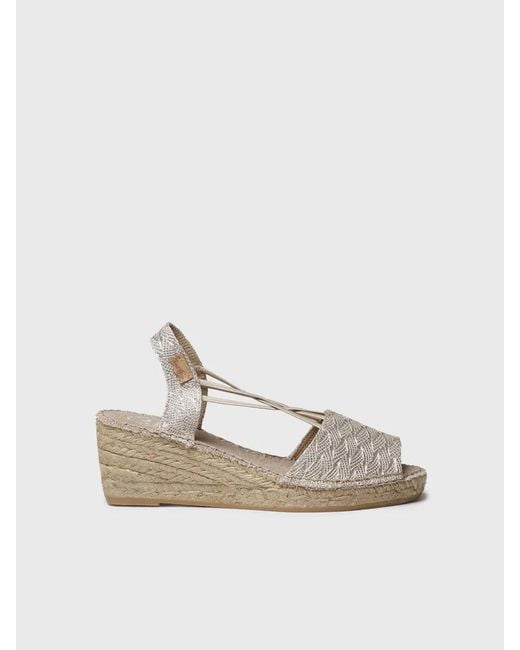 Toni Pons White Wedge Espadrille