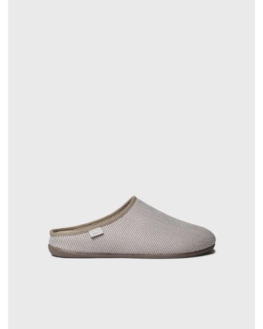 Toni Pons White Clog-Style House Slipper for men