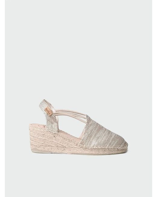 Toni Pons Natural Wedge Espadrilles With Elastic Straps