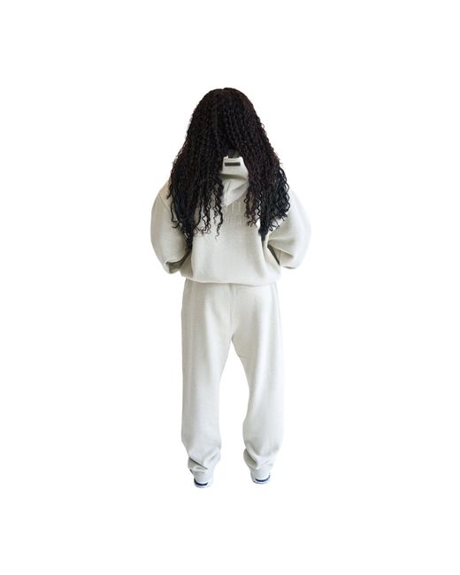 Fear Of God White Classic Fit Fleece Zip-Up Hoodie for men