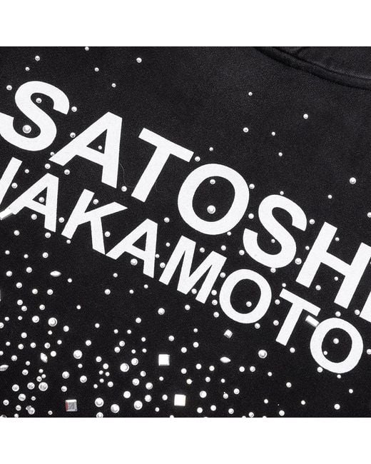 Satoshi Nakamoto Black Shattered Glass Hoodie for men