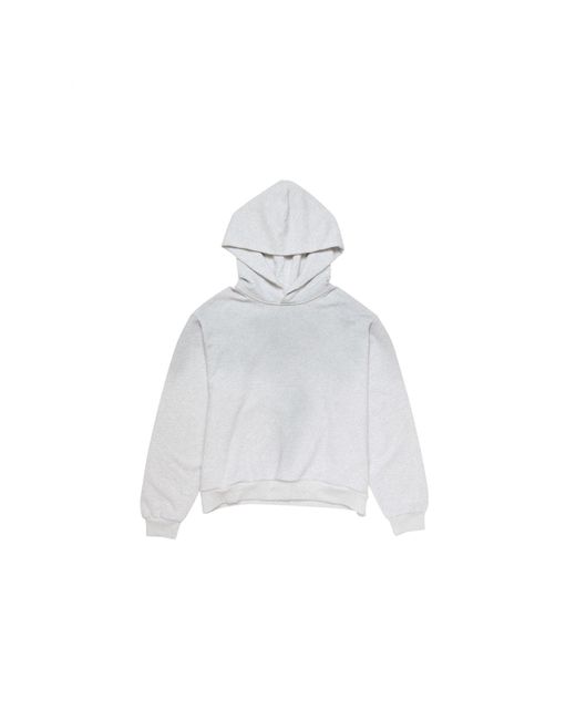 Acne White Logo Hooded Sweater
