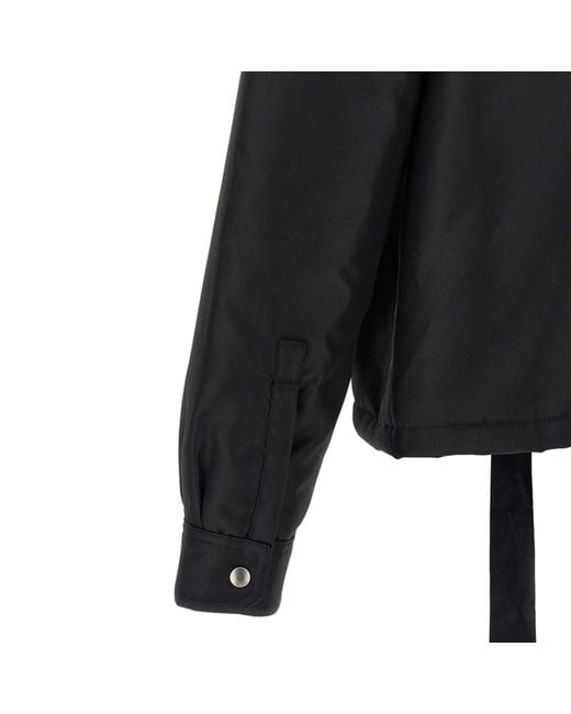 Rick Owens Black Concealed Zipfront Jacket for men