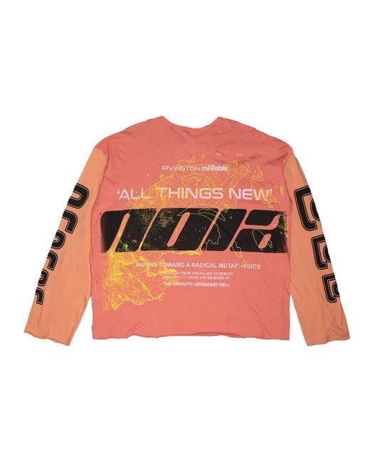 RIVINGTON roi Rebis All Things New Enemy Long Sleeve Tee in Pink