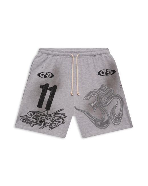 HELLSTAR Gray Yoga Shorts