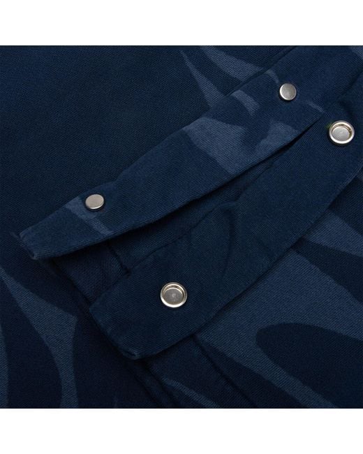 HELLSTAR Blue Snap Sweatpants W/ Flame for men