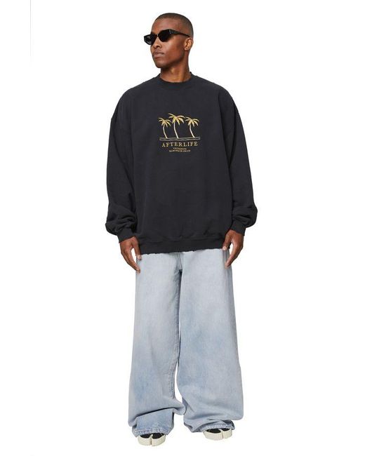 Vetements Embroidered Afterlife Sweatshirt in Blue for Men Lyst