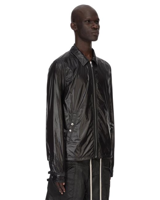 Rick Owens Black Zip Front Jacket for men