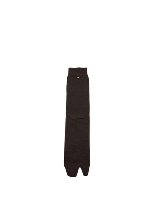 Maison Margiela Black Tabi Toe Socks (Dark) for men