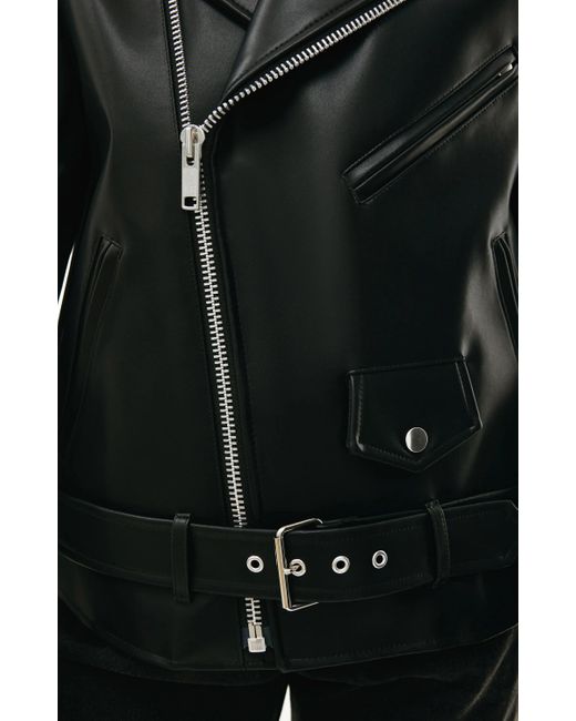 Doublet Leather Biker Jacket With Gloves in Black for Men | Lyst