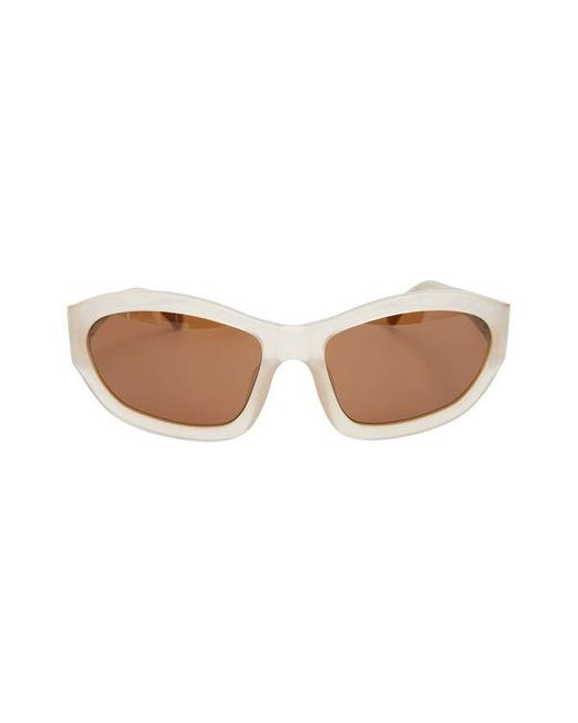 Dries Van Noten X Linda Farrow Rectangle Sunglasses (Sun Taupe//) in