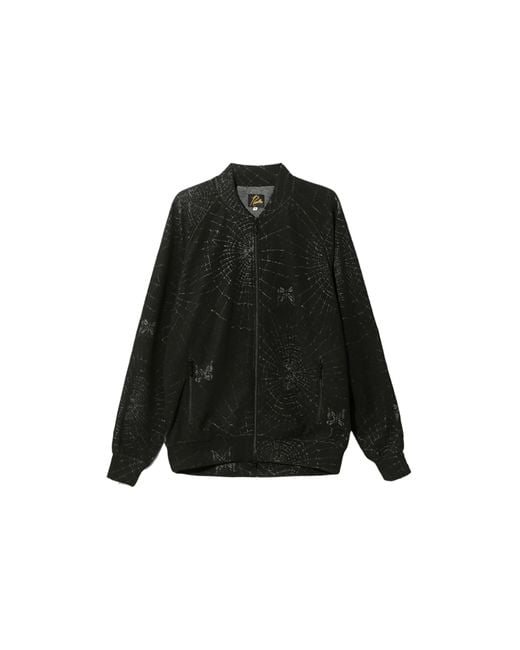 Needles Black Rib Collar Track Jacket for men
