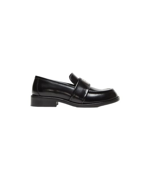 Acne Black Leather Loafers